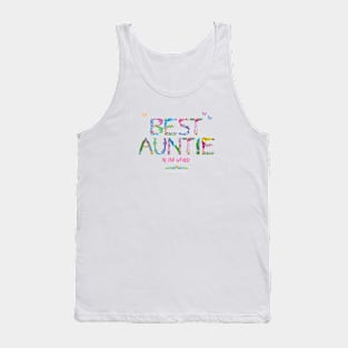 Best Auntie in the world - tropical wordart Tank Top